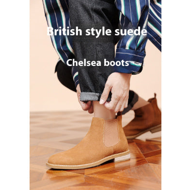 Chelsea Boots Men's Slip-on Boots Plus Size Suede boots