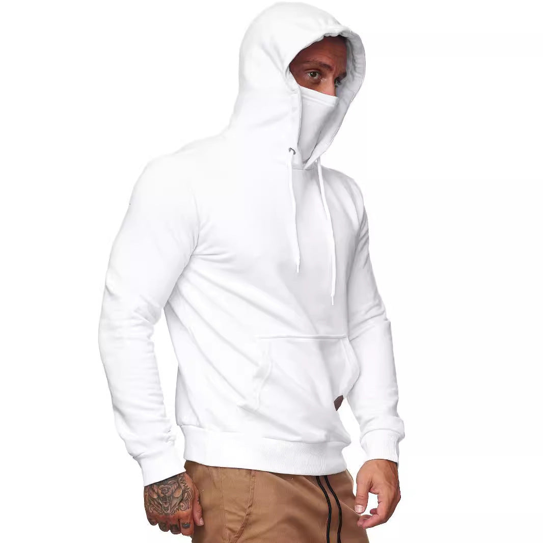 Autumn Sports Solid Color hoodie men