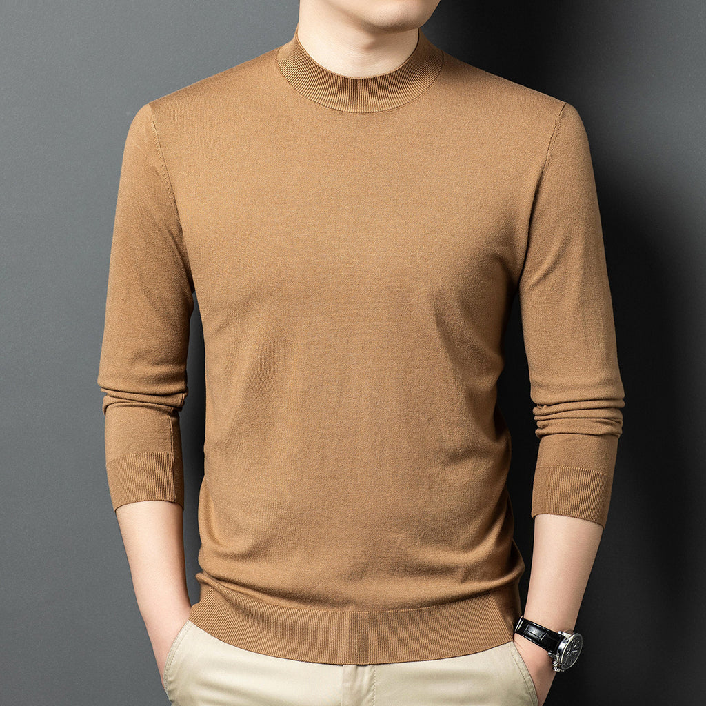 Round Neck Wool Men's Sweater