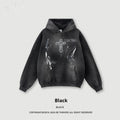 Men's Loose Street Hand-painted Couple Wear Hooded Sweater