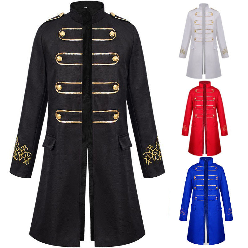 Men's Halloween Embroidered stage coat