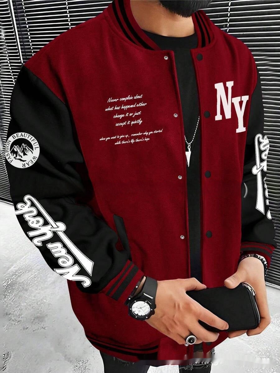 Men's Cardigan Baseball Uniform Jacket