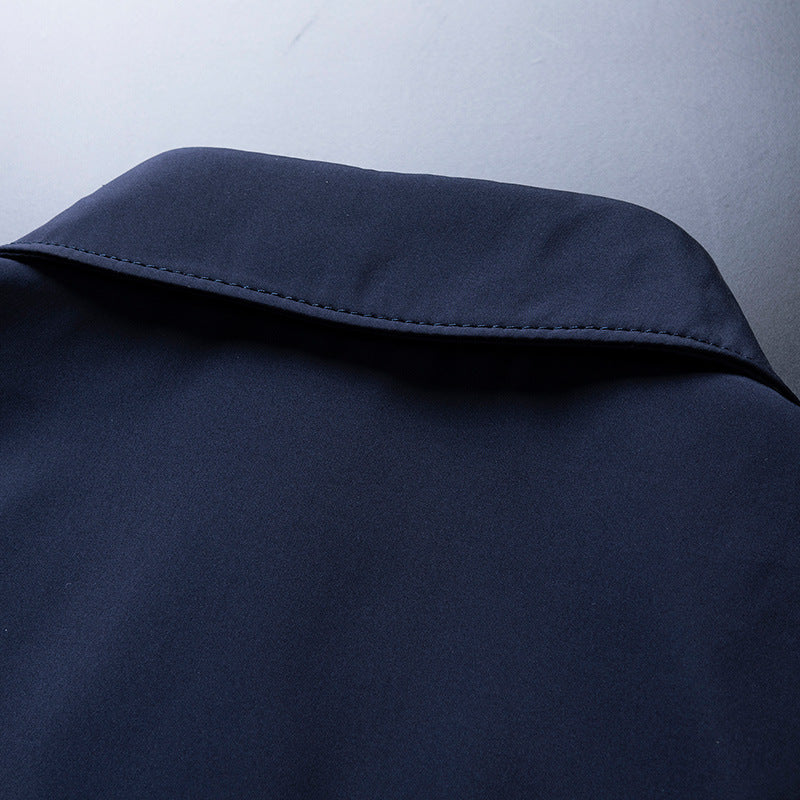 Middle-aged Turn-down Collar Coat