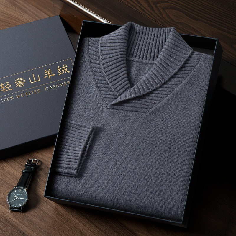 Autumn And Winter Cashmere Lapel Sweater