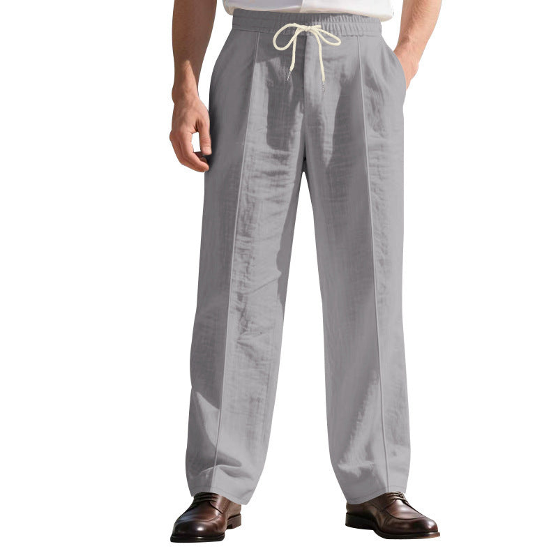 Loose Breathable Linen Leisure Men's Beach Pants