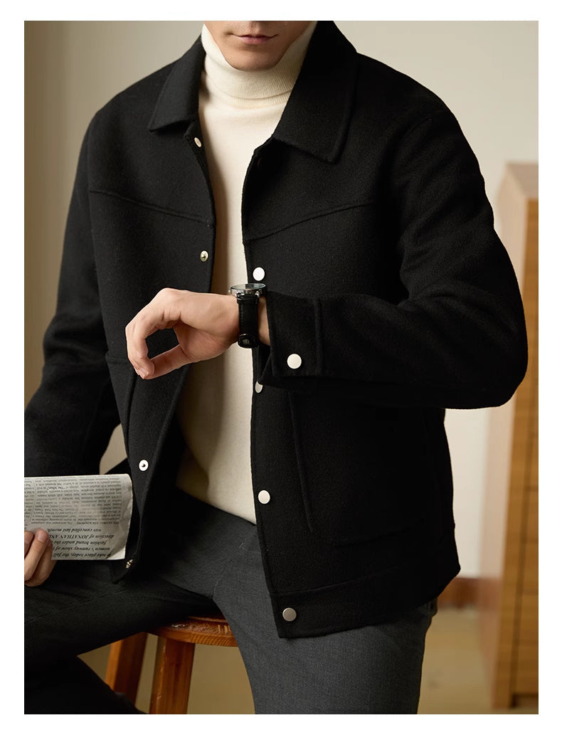 Men's Short Double-faced Woolen Jacket