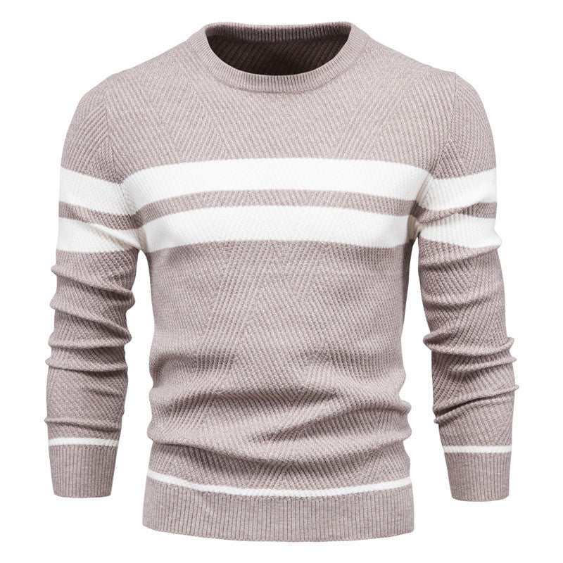 Men's Pullover Multi-color Round Neck Sweater