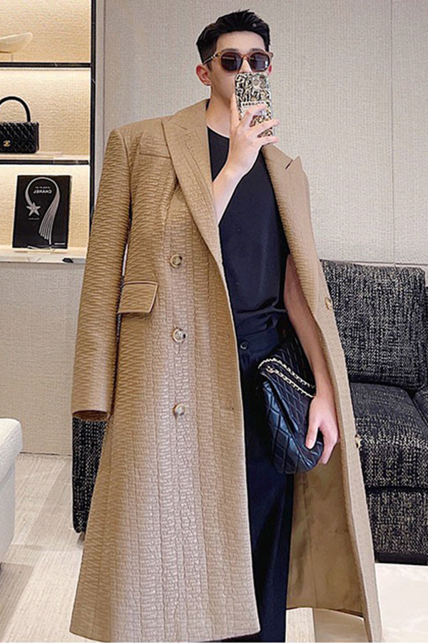 Knee-thick Windbreaker coat