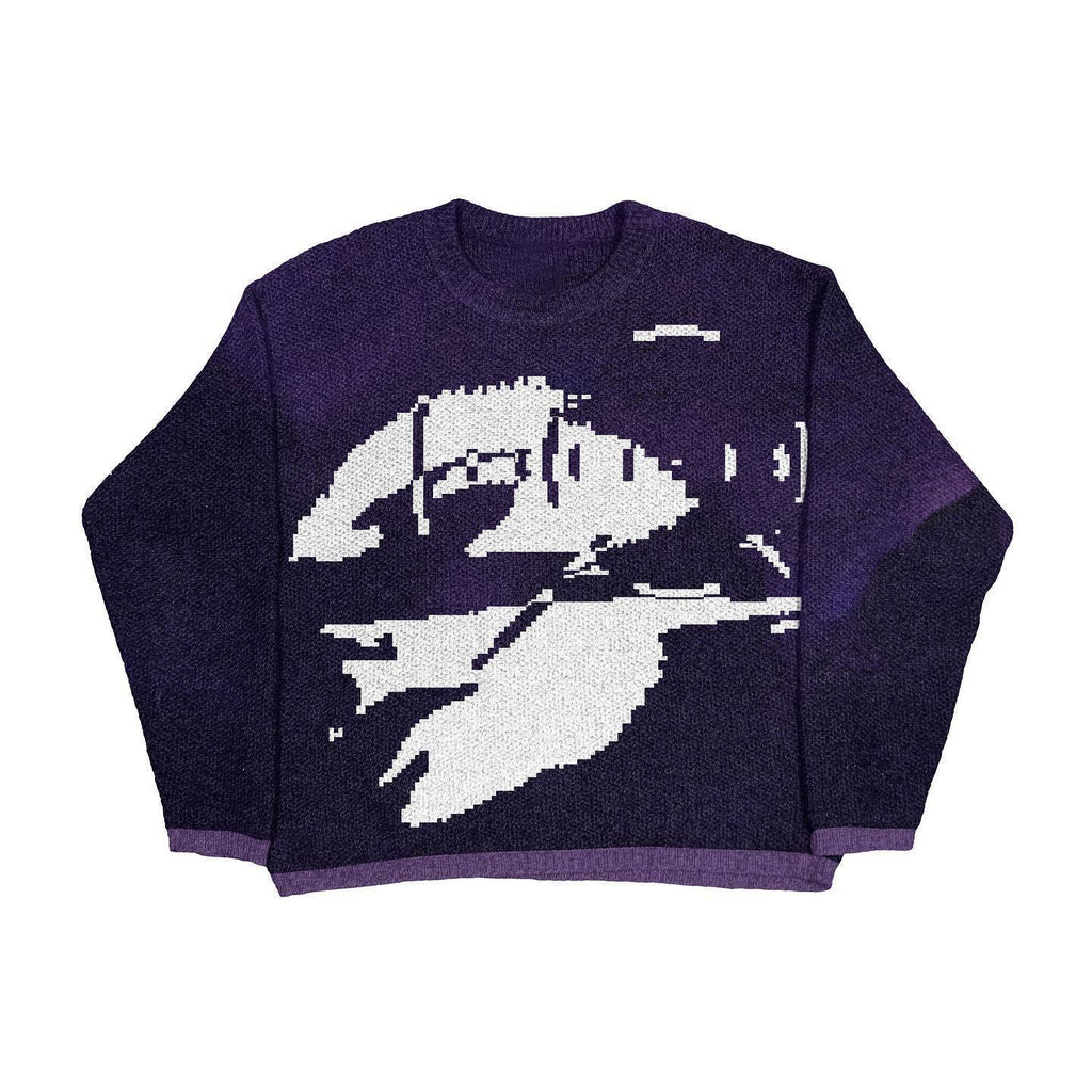 Men's Casual Round Neck Loose Pullover Sweater