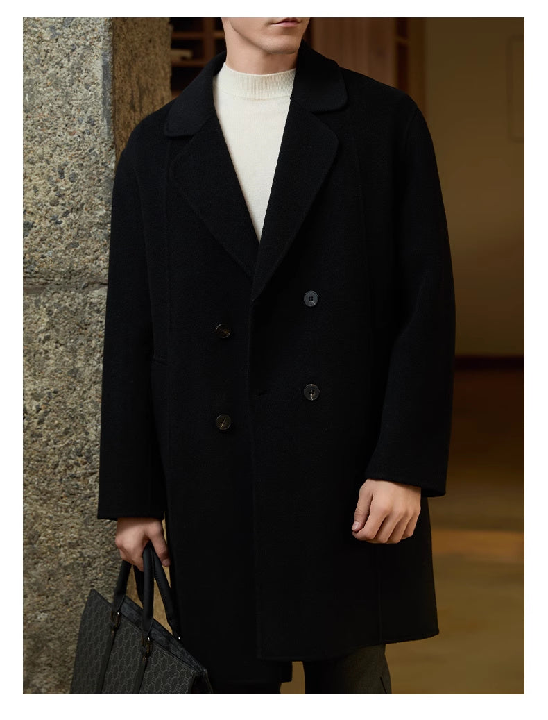 Double-sided Mid-length Woolen Thick Coat