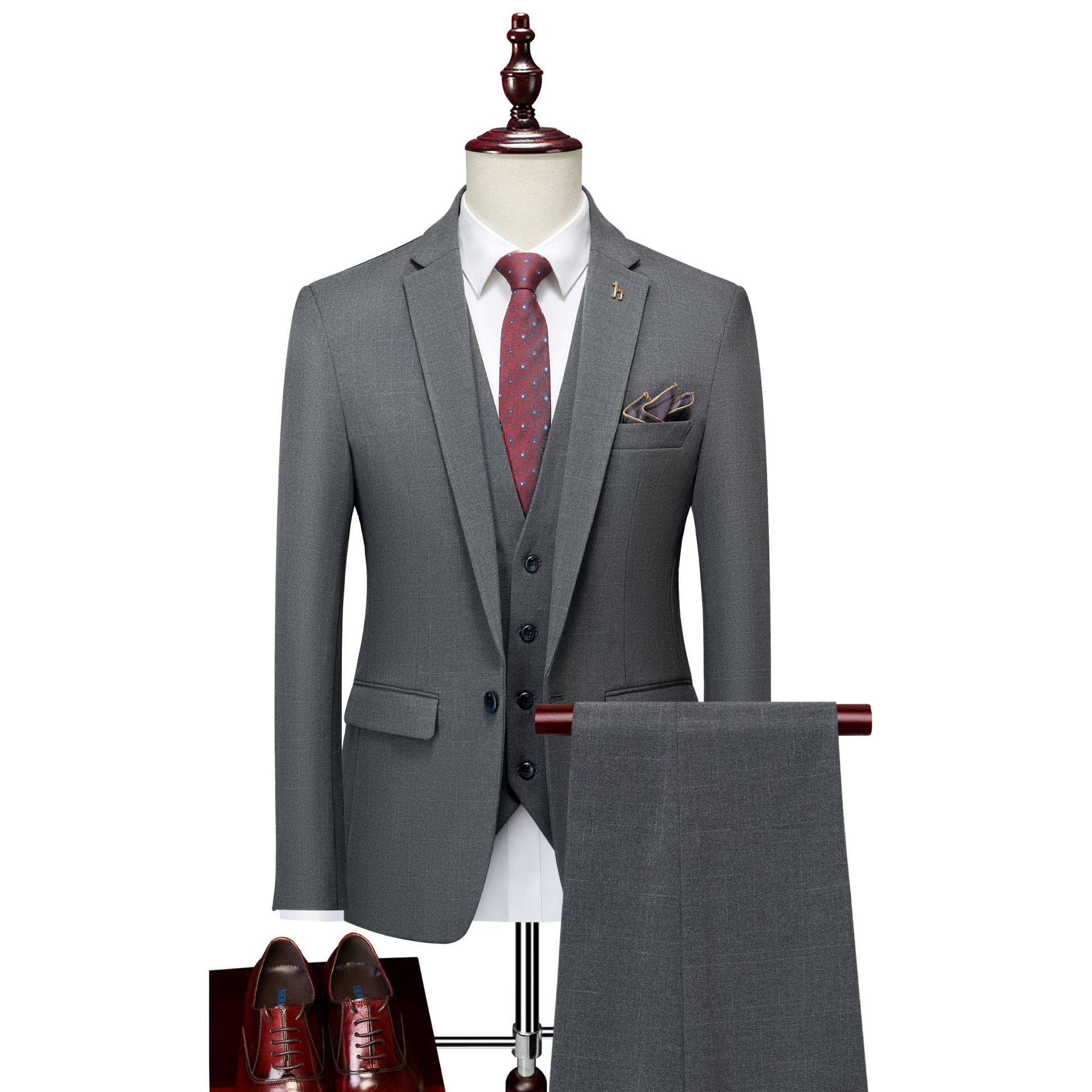 Men's Three-piece Slim Fit Business Professional Formal Wear Suit