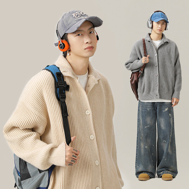 Japanese-style Retro Turtleneck Cardigan Sweater