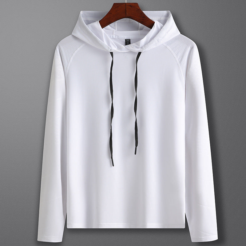 Men's Long-sleeved Hooded Sports T-shirt Sun-proof Sweater