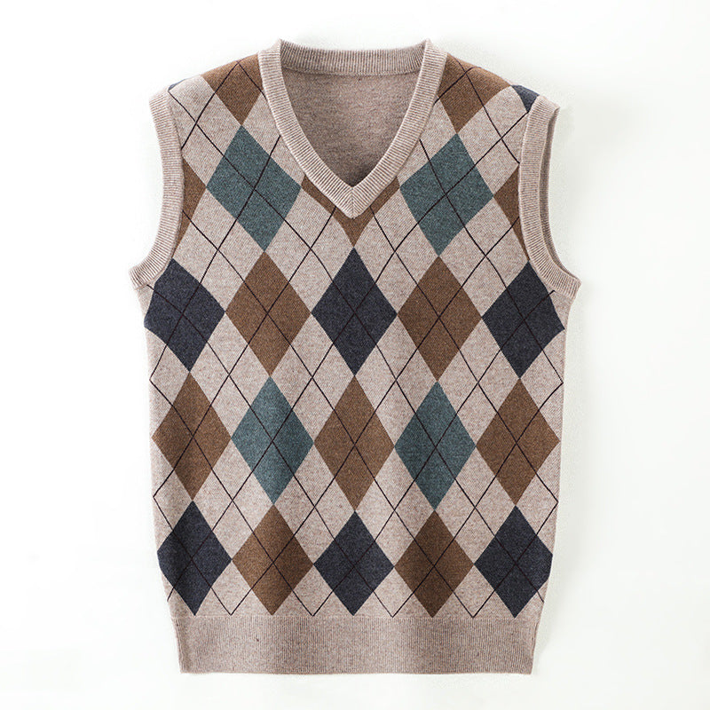 Men Sleeveless Knitted Sweater