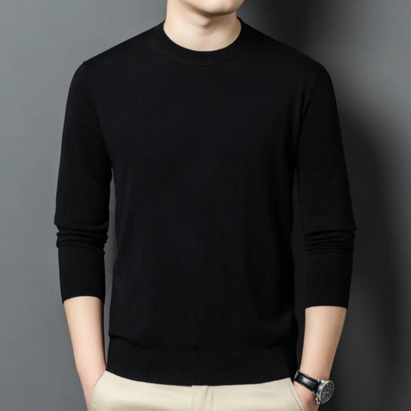 Round Neck Wool Men's Sweater