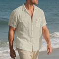 Solid Color Loose Casual Holiday Lapel Shirt Men