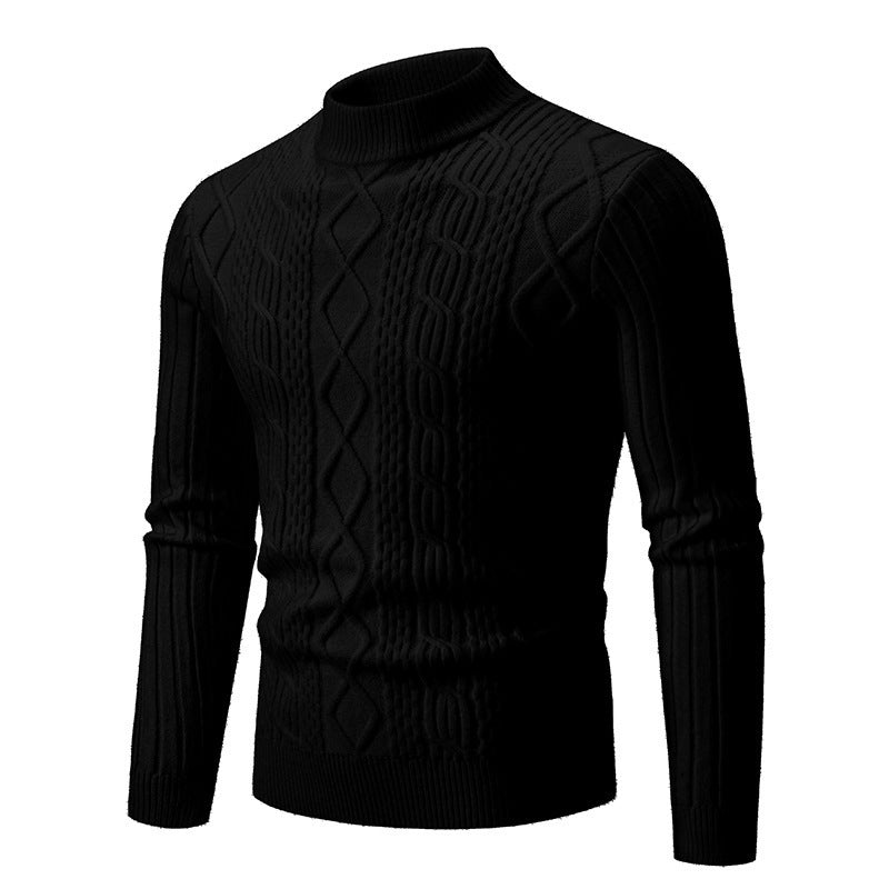 Men's Twisted Round Neck Pullover Leisure Sweater