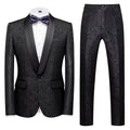 Men's Evening Dress Host Jacquard Two-piece suit Set
