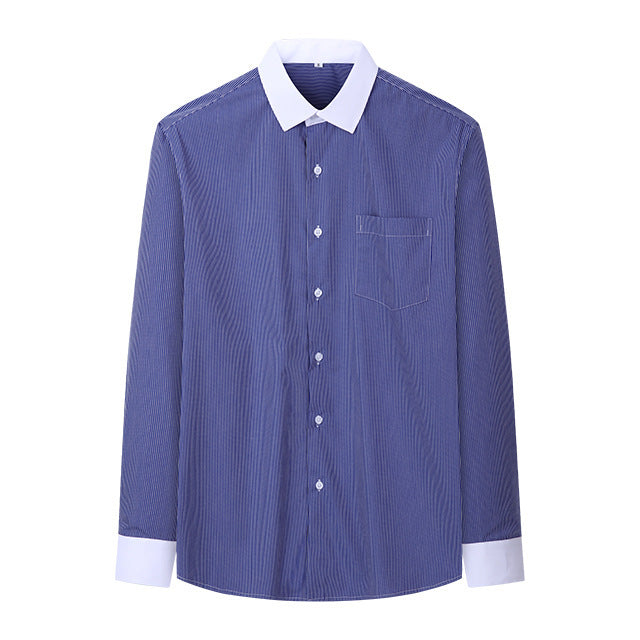 Men's Casual American-style Long-sleeved Striped Shirt