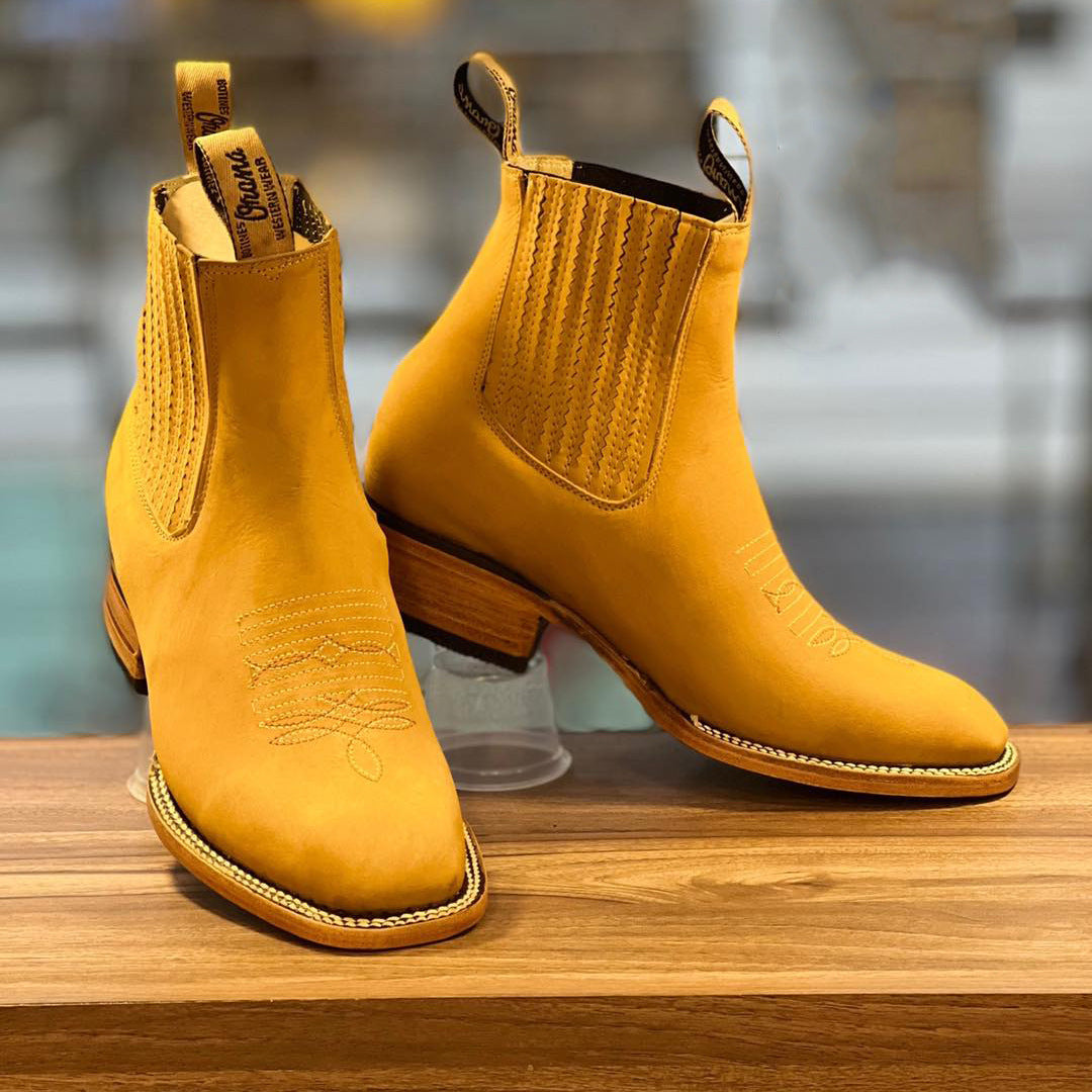 European And American Embroidered Sleeve Chelsea Martin Boots Men's