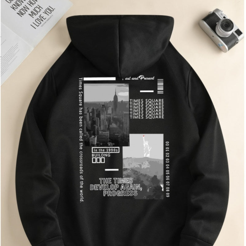 Men's Hooded Casual Daily Drawstring hoodie