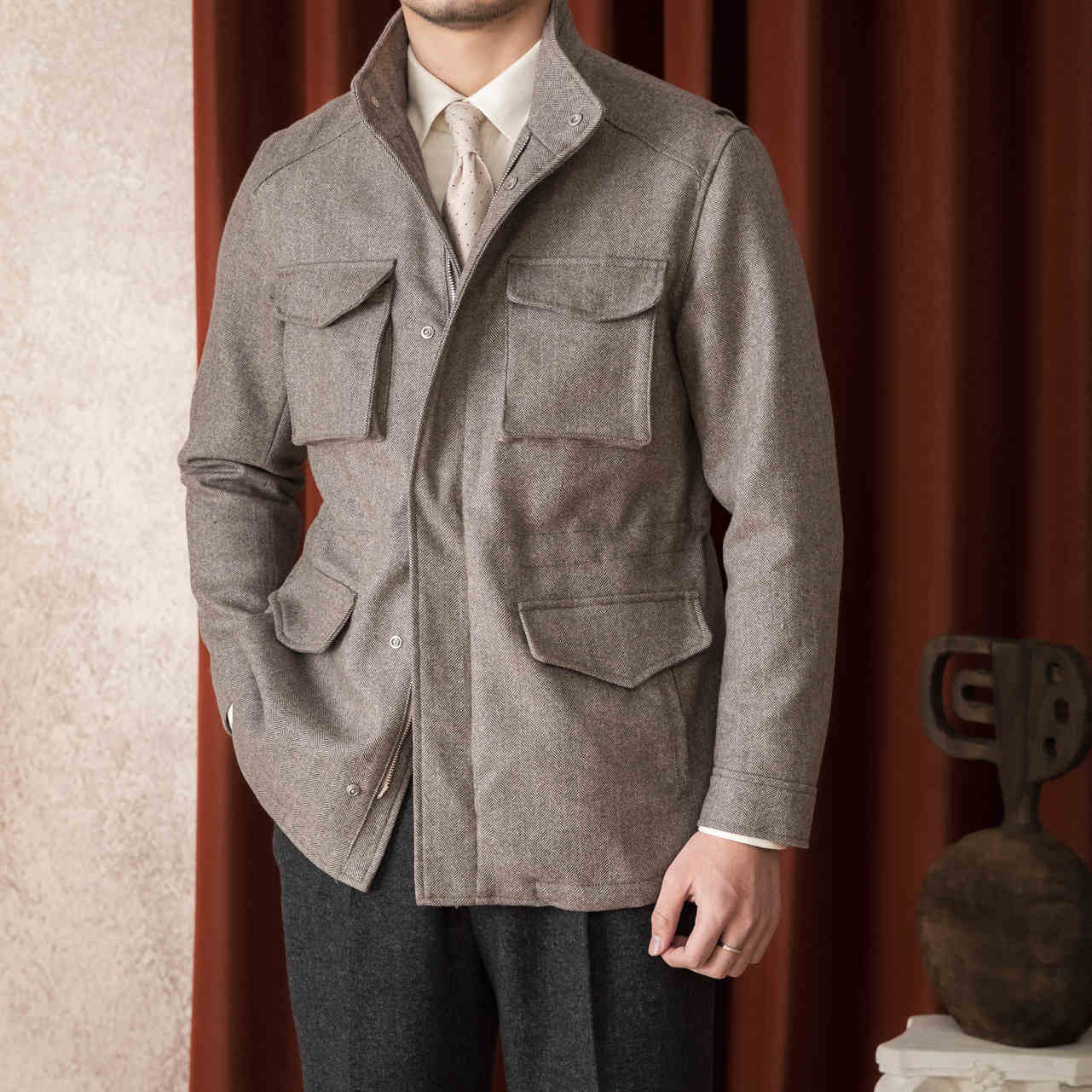 Wool Safari Jacket men