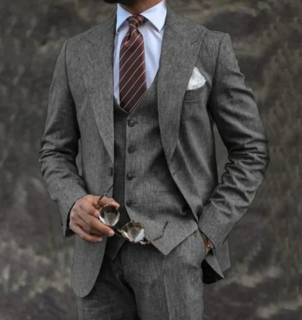 Business Casual Three-piece Suit Men