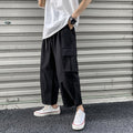 Mens Sports Casual Loose Fitting Wide Leg Trousers