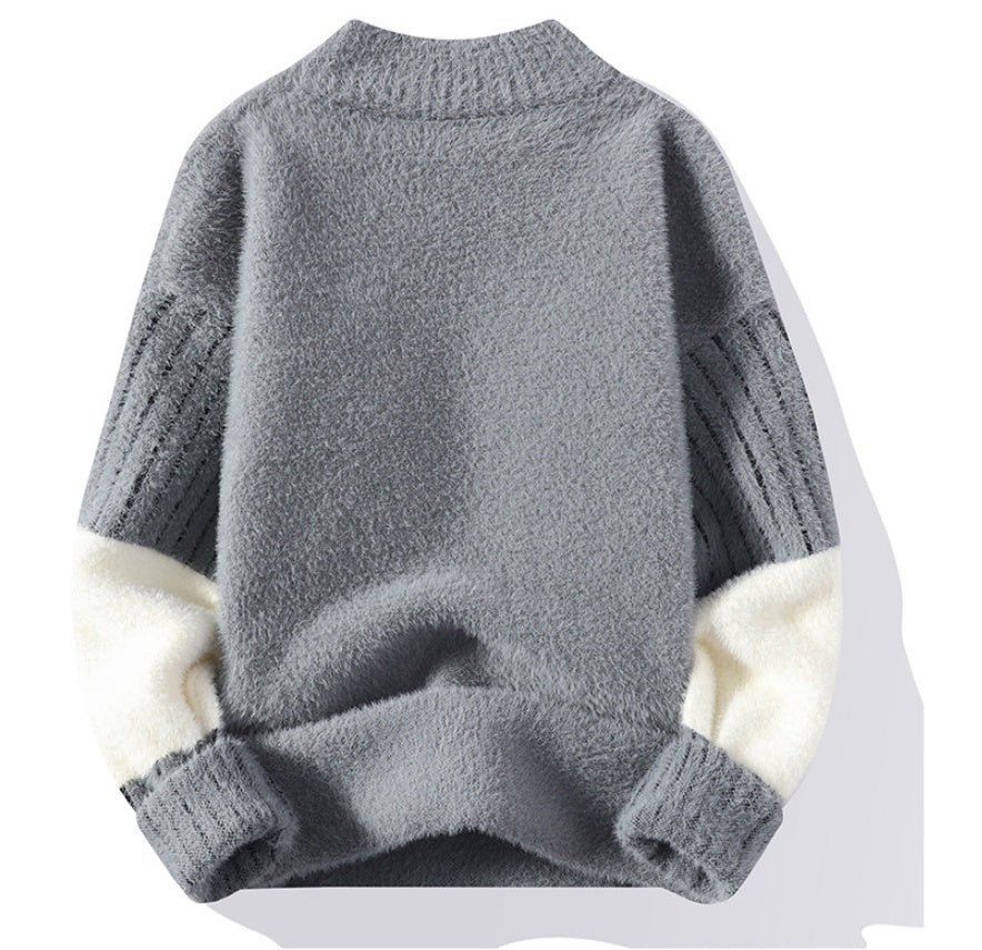 Mink Fur Fleece-lined Thickened Bottoming Shirt