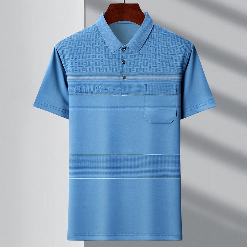 Men's Youth Polo Collar Stripes t-shirt