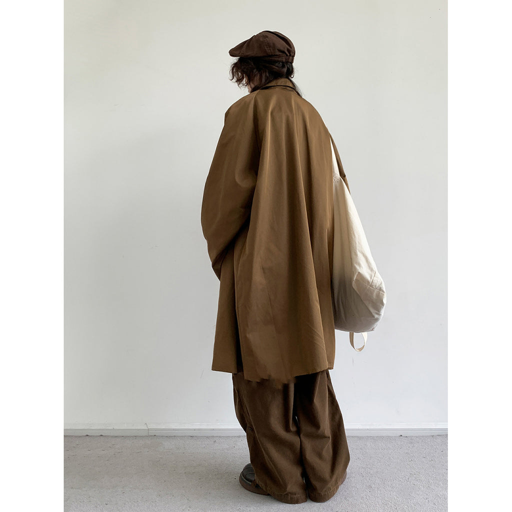 Retro Mid Length Workwear Trench Coat