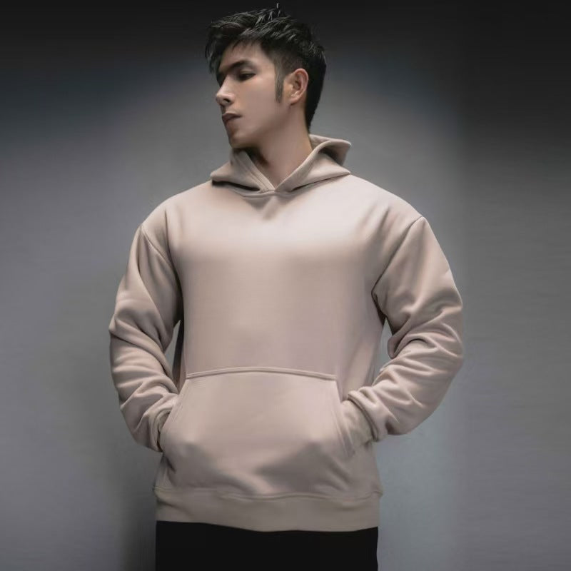 American-style Heavy Polar Fleece Casual Training Running Hooded Sweater