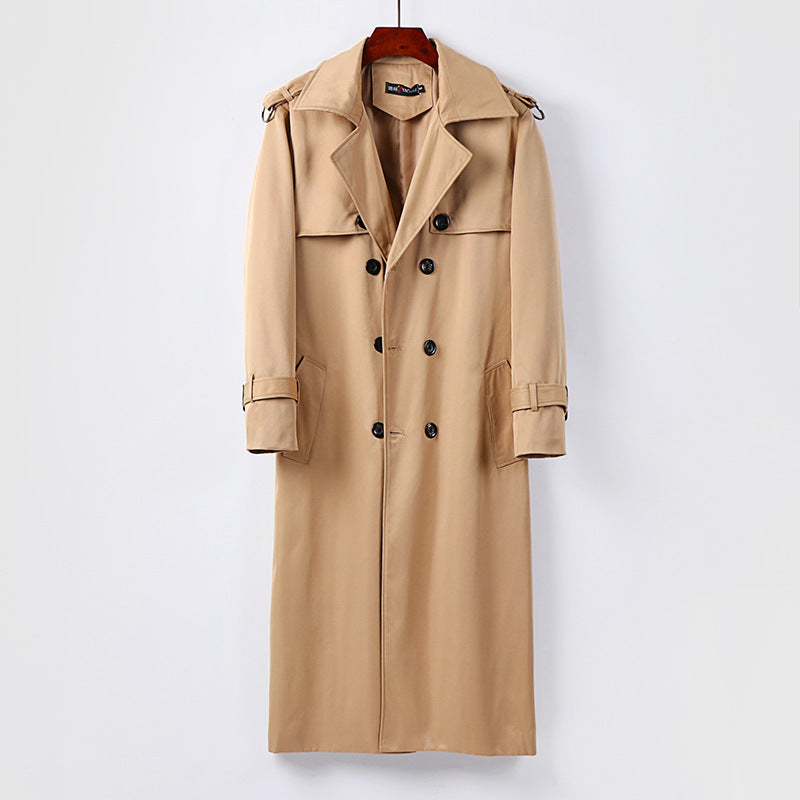 Men's Thickened Plus Size Over-the-knee Trench Coat