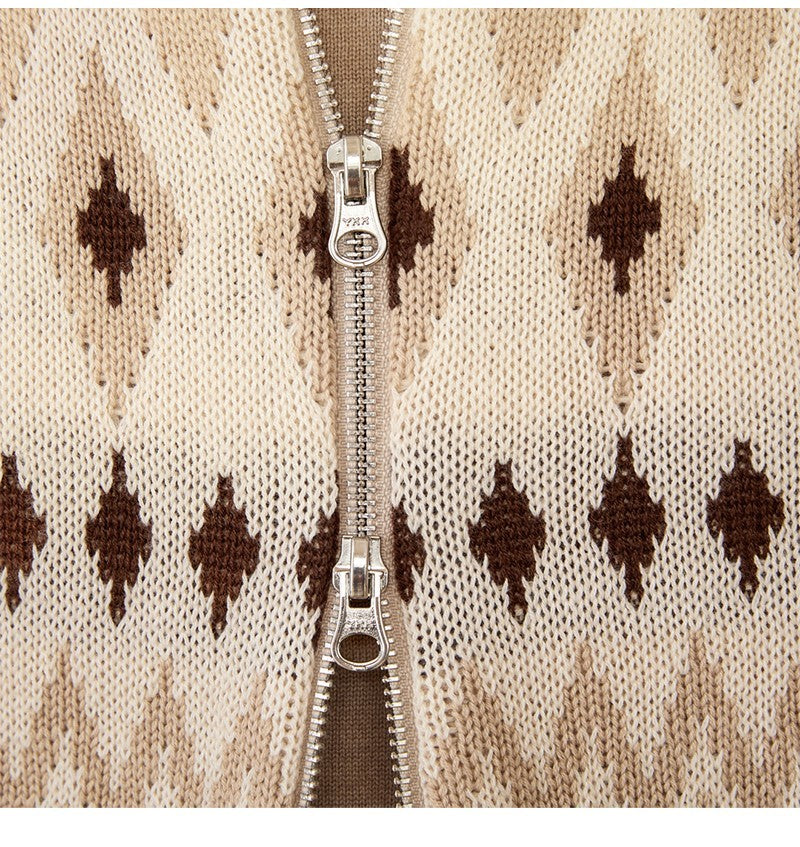 Wool Blend Ribbed Pattern Hemline sweater