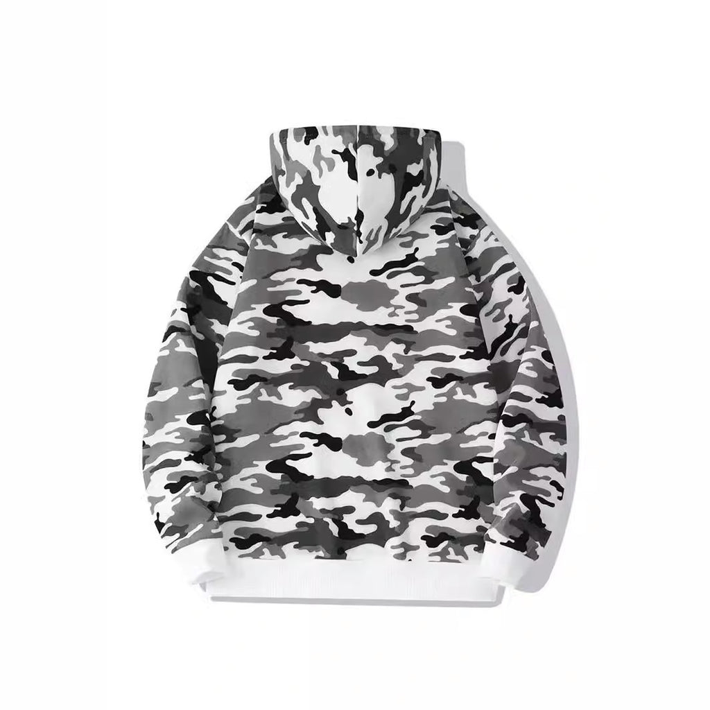 Printed High Street Men's Shoulder Width Loose Pullover hoodie
