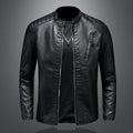 Leather jacket With Stand Collar