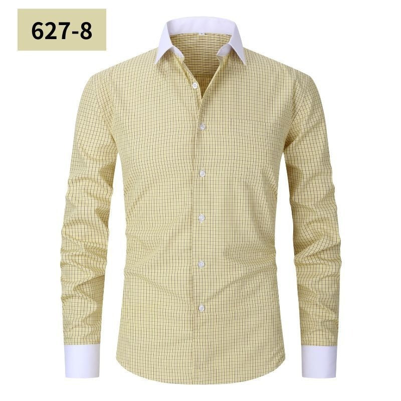 Men's Casual American-style Long-sleeved Striped Shirt