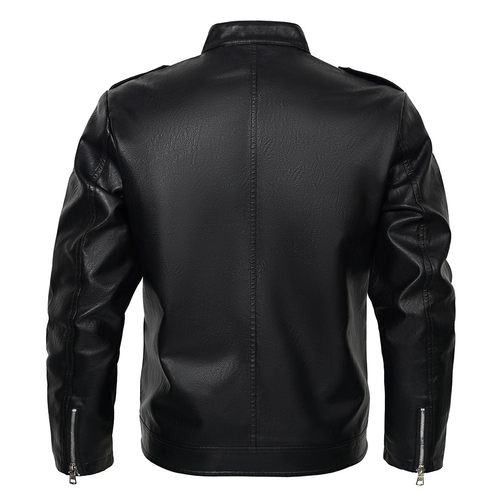 Stand Collar Motorcycle Men's Jacket