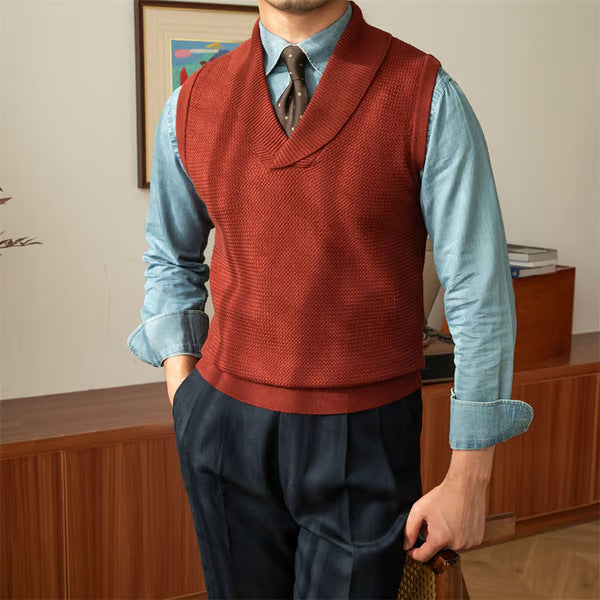 Knitted Waistcoat Business Slim Fit Men