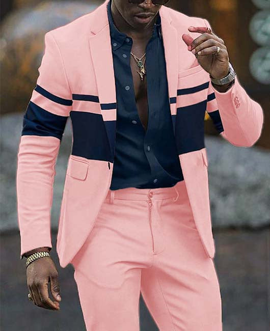 Spring Striped Suit Jacket