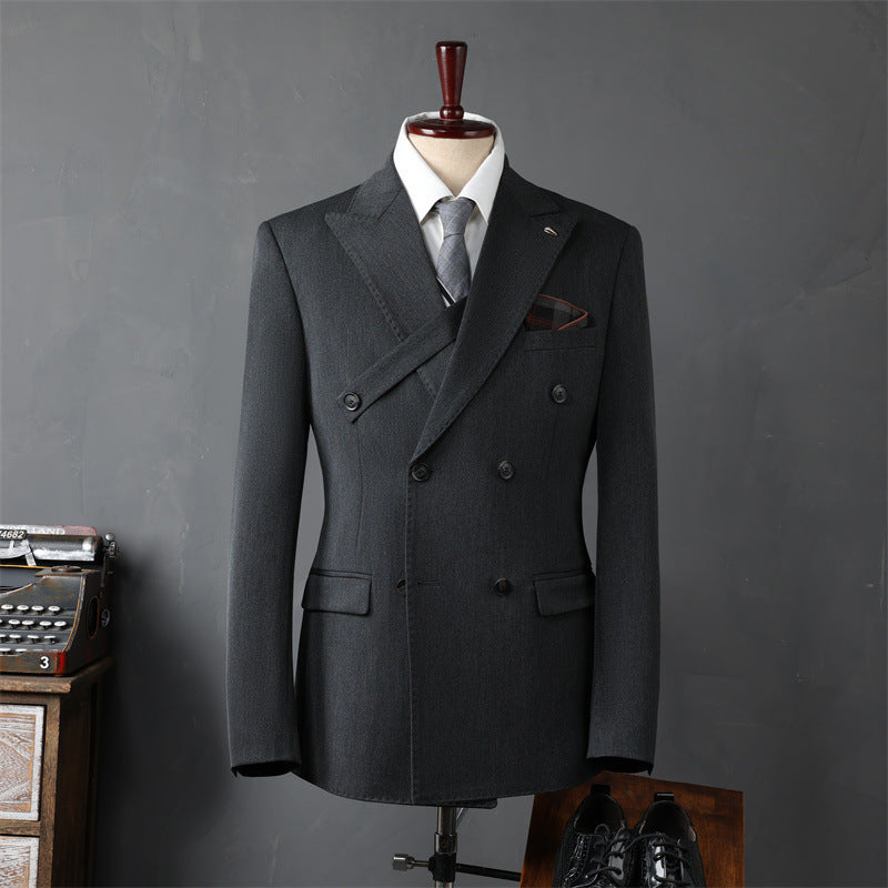 Men's Double Breasted Business Suit