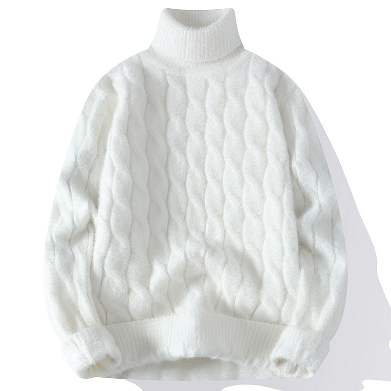 Men's Warm Twist Long Sleeve Sweater