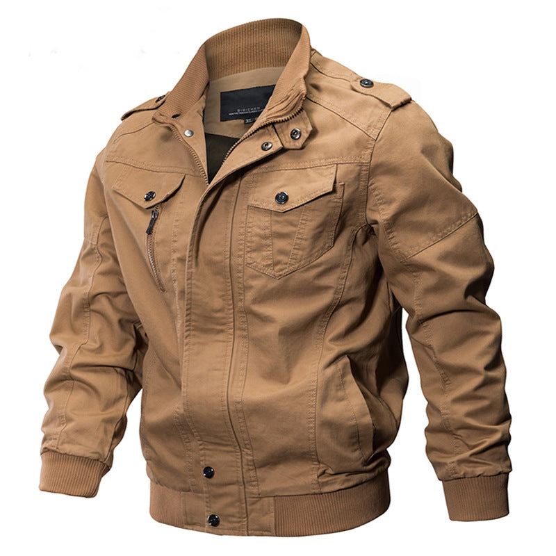 Men's Casual Cotton Tooling Plus Size Jacket