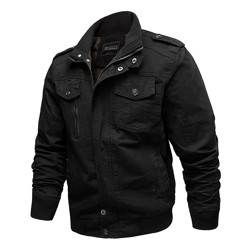 Men's Casual Cotton Tooling Plus Size Jacket