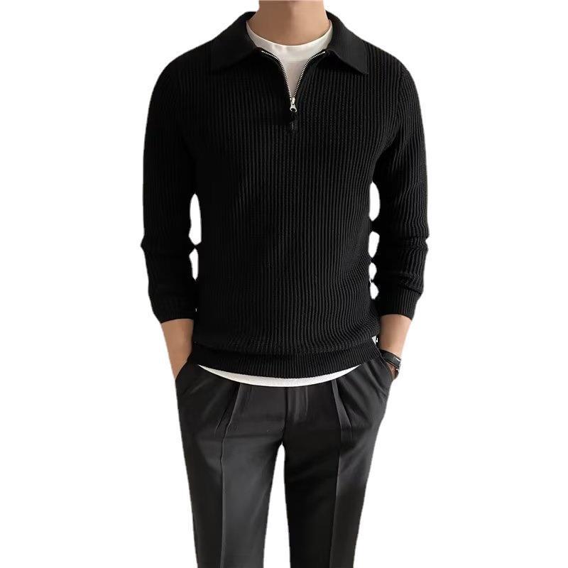 Men's All-match Solid Color Sweater Pullover Sweater