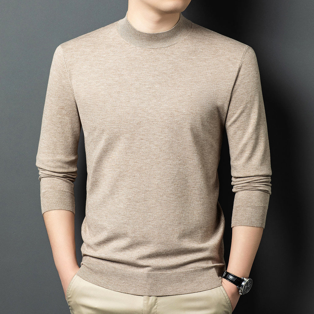 Round Neck Wool Men's Sweater
