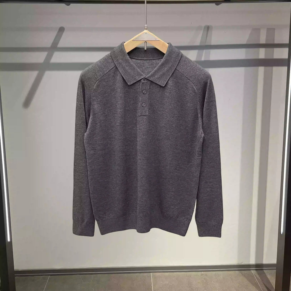 Men's Long-sleeved Lapel Comfortable Sweater