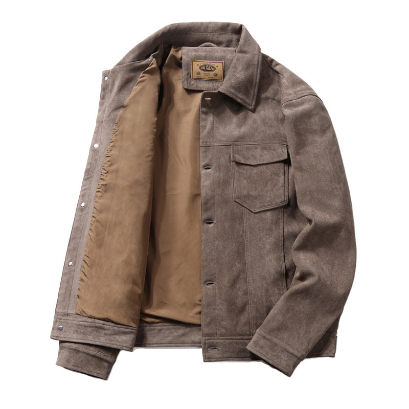 Spring Men's Thin Suede Jacket