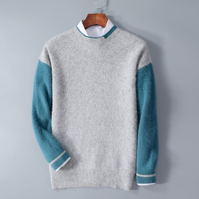 Men's Round Neck Thickened Loose And Warm sweater