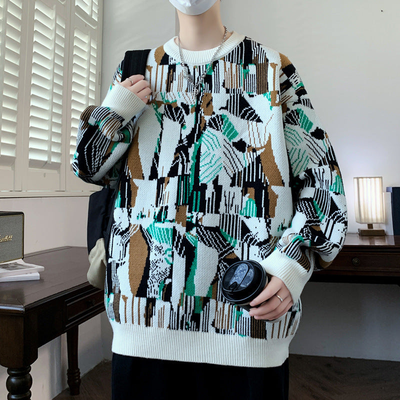 Men's Round Neck Knitted Sweater